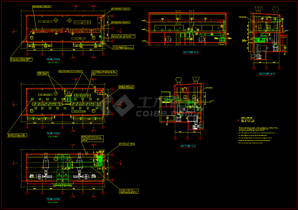 中央空调控制室cad系统设计施工图纸-图一