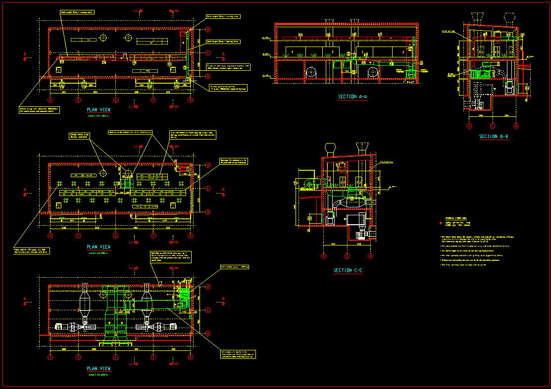 中央空调控制室cad系统设计施工图纸
