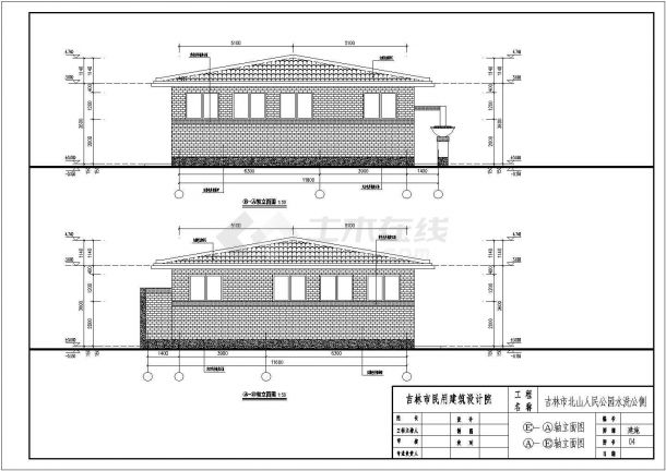 吉林市某单层公共厕所建筑设计方案-图二