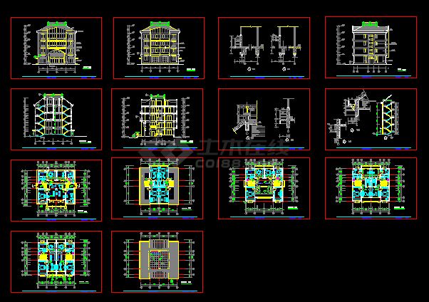 某多层高级寓所建施设计CAD详情图-图一