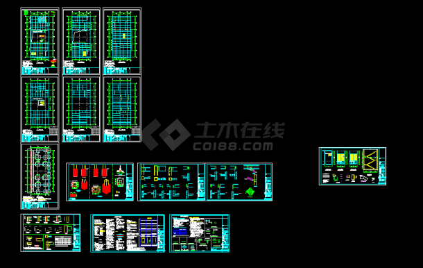 某县医院门诊楼钢框架结构设计图-图一