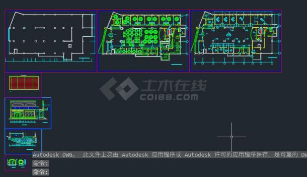 某地酒店室内装修cad平面绿化布置施工图-图一