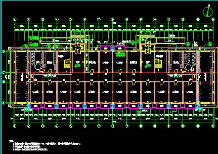 某厂区宿舍楼工程施工建筑CAD平立面设计图纸-图二