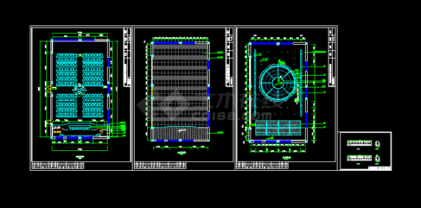 某大型多功能展厅CAD详细设计施工方案图-图一