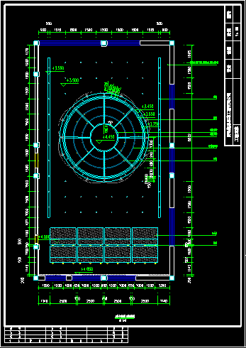 某大型多功能展厅CAD详细设计施工方案图-图二
