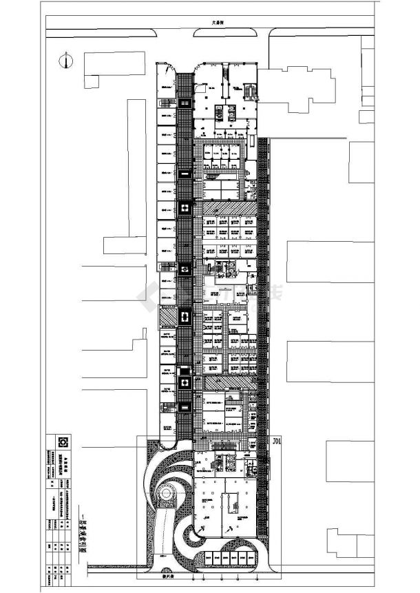 高密淘宝街楼顶花园景观施工图图纸-图一