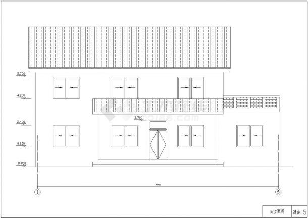 南方某农村二层住宅楼建筑设计施工图-图一