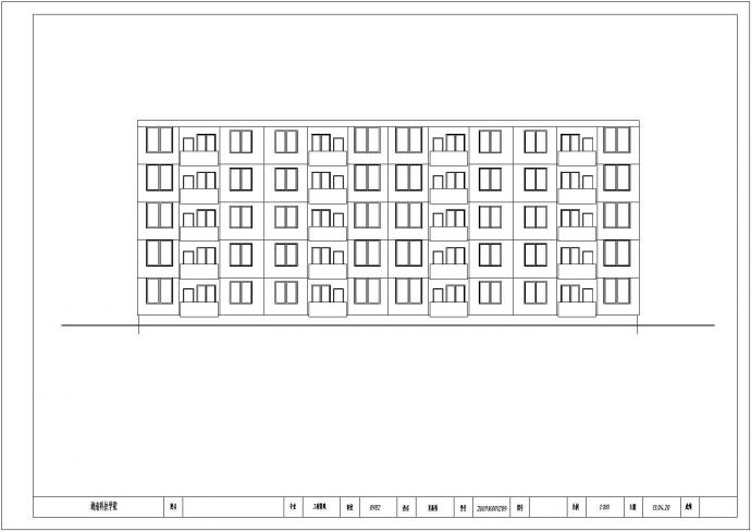 某地五层单元式住宅楼建筑设计图纸_图1