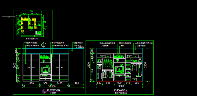 组合衣柜设计方案全套CAD大样图_图1