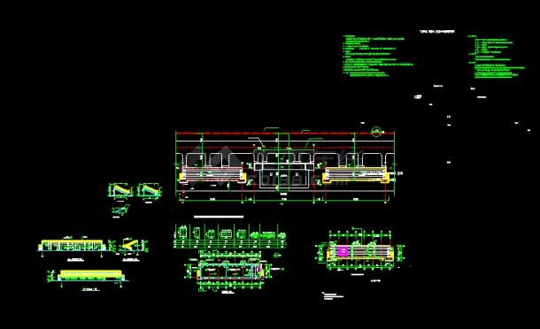 景观看台设计建筑施工CAD平立面图纸-图一