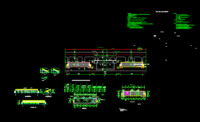 景观看台设计建筑施工CAD平立面图纸_图1