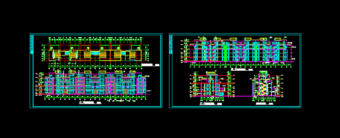 欧式住宅建筑框架结构设计CAD图纸_图1