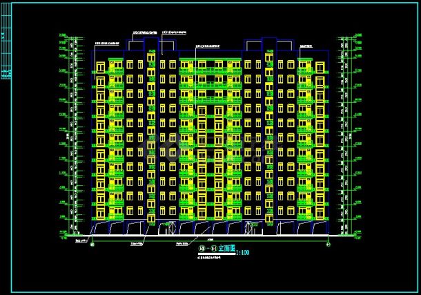 某高层住宅6栋施工CAD详图带效果图-图二