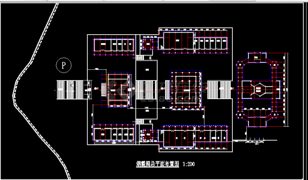 大型寺庙建筑设计方案全套CAD图纸-图二