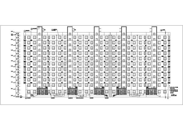 【河北】11层框架剪力墙结构高层住宅楼全套施工图（建筑结构+水电暖）-图一