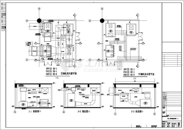 【上海】大型地下广场地下室空调通风设计施工图纸（知名设计院设计）-图二