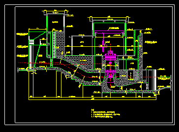 建造xx小型水力发电站厂房设计cad图纸