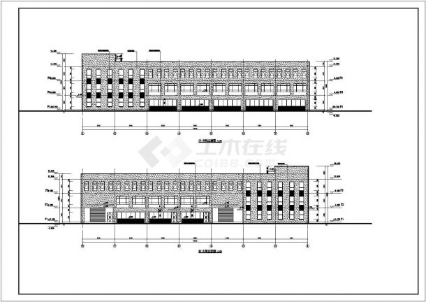 某3层大型框架工业办公楼建筑方案设计图-图一