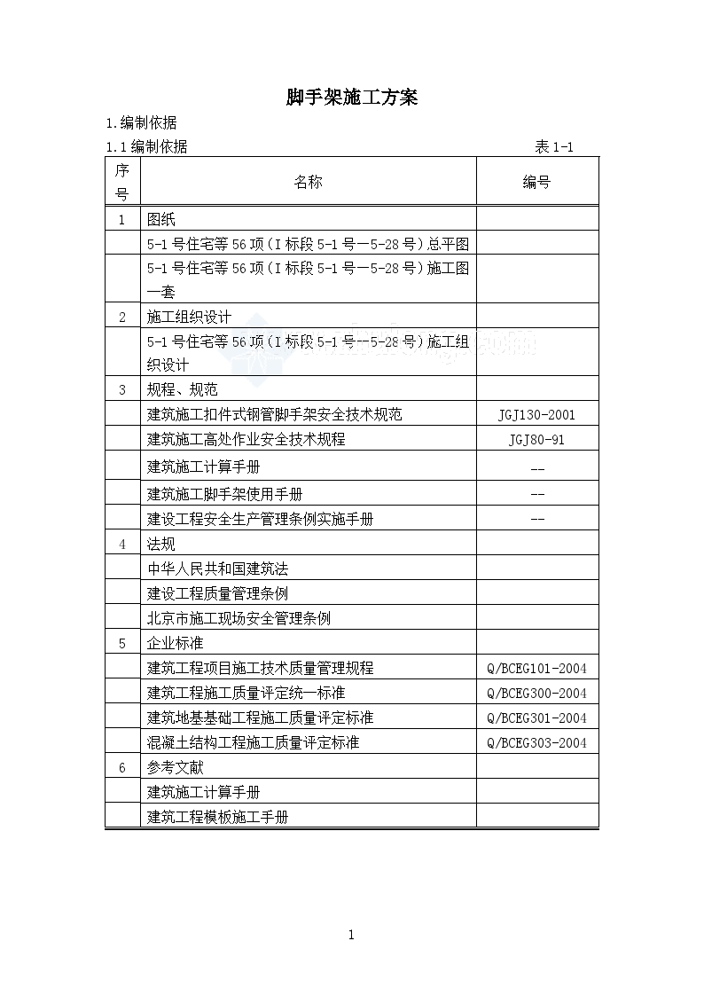 框剪结构住宅楼工程脚手架工程施工方案-图一