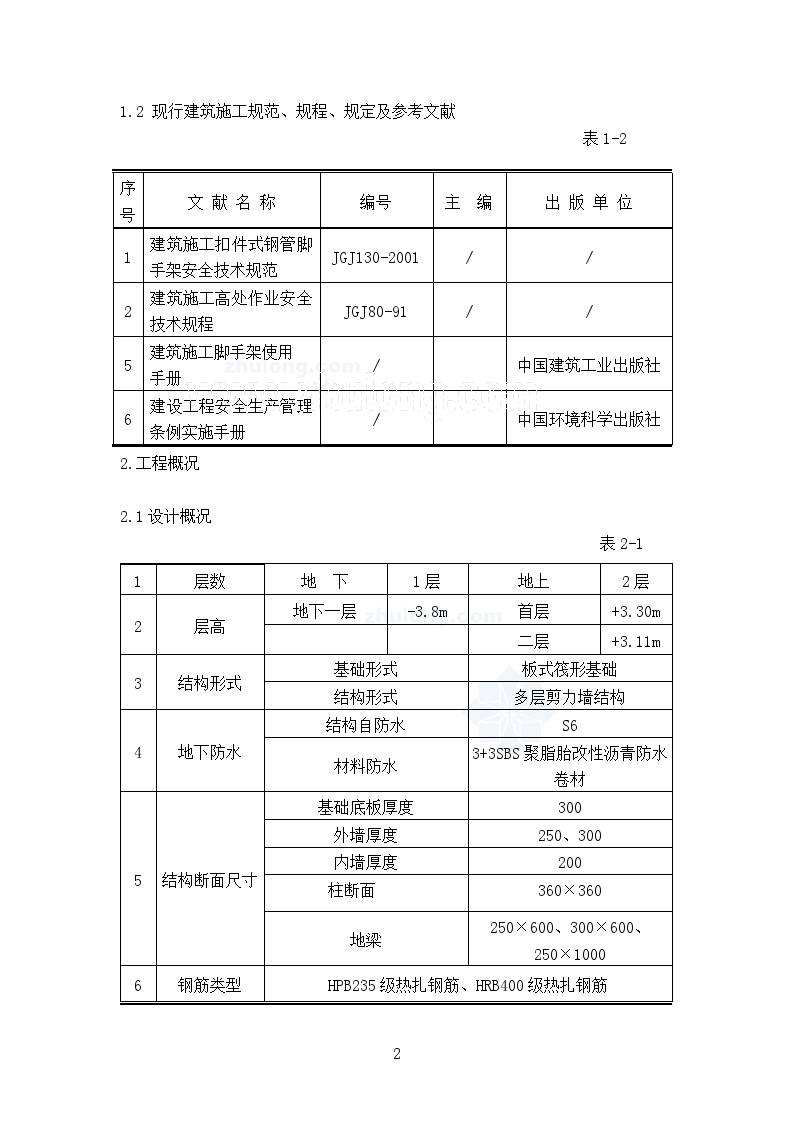 框剪结构住宅楼工程脚手架工程施工方案-图二