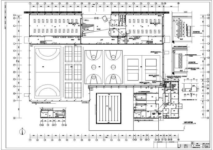 某大学大型体育中心电气设计施工图纸_图1