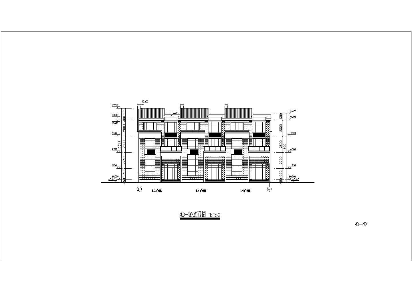 【江苏】十四层现代风格塔式框架结构高层住宅楼建筑施工图纸