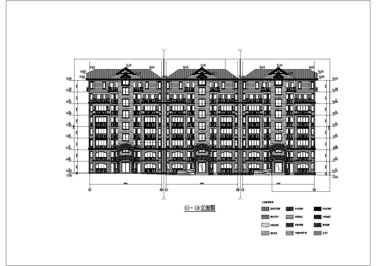 【重庆】八层板式框架结构住宅楼建筑施工图纸