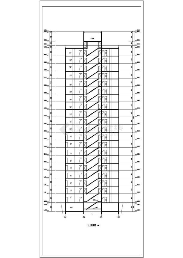 某二十层框剪结构经济适用房建筑施工图（恒温恒湿项目）-图一