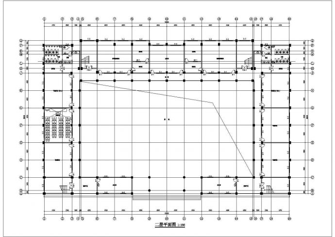 某地区5层框架教学楼建筑设计平面方案图_图1