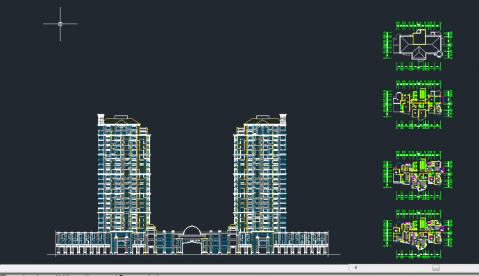 某地区高层员工住宅楼平面建筑设计CAD施工图_图1
