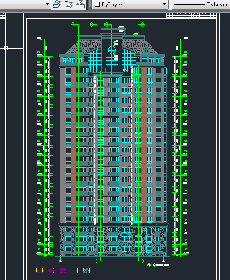 某地区高层住宅楼全套建筑设计CAD施工图-图二