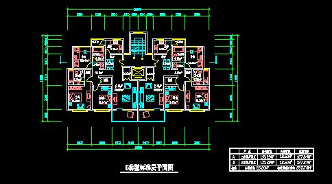 一梯两户户型设计CAD详情全套图纸-图二