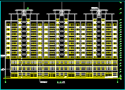 某小区公寓楼建筑CAD设计方案施工图-图二