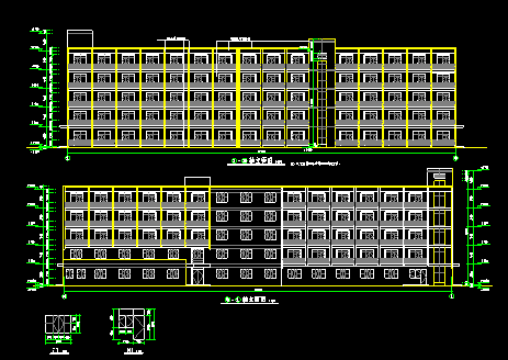 某小区宿舍楼建筑CAD平面设计施工图-图二