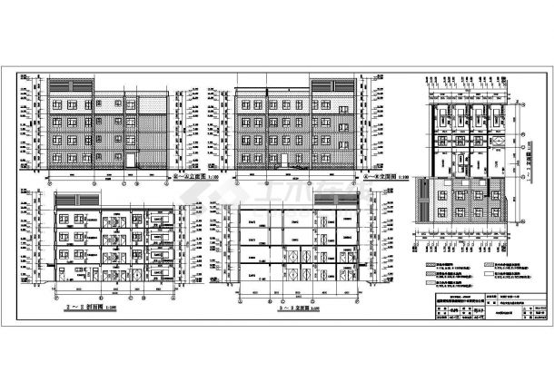 阿图什市某小学四层综合教学楼建筑设计施工图-图二