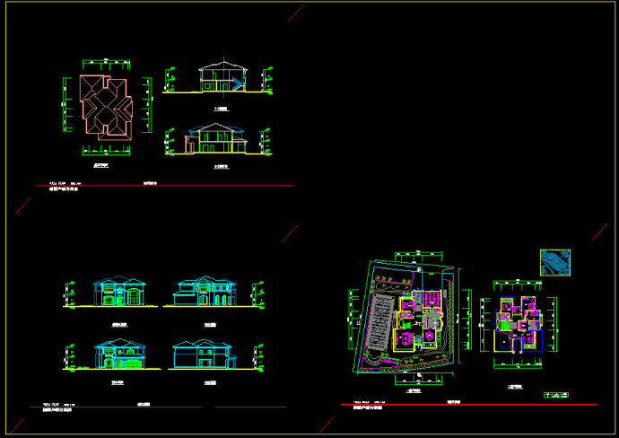 两套私人别墅cad设计施工方案图带效果图_图1