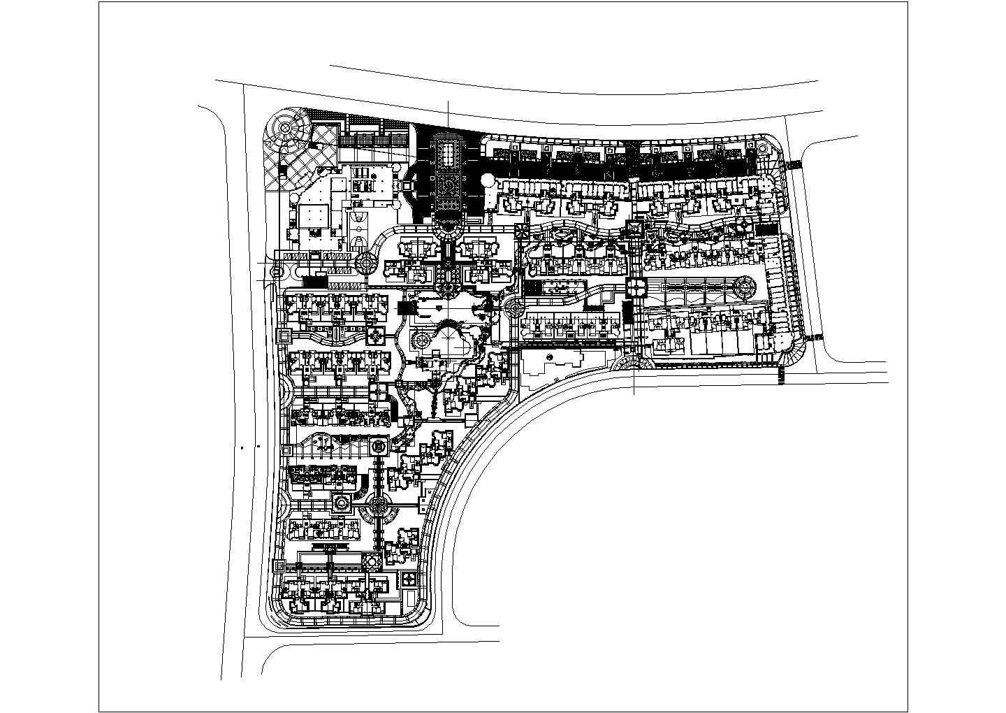 长沙市岳麓区沁园春御院墙园林景观工程施工图