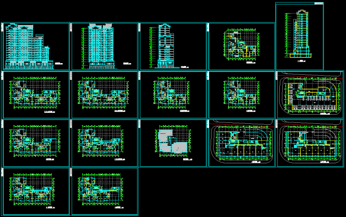 某小区高层公寓初步建筑CAD施工设计方案图_图1