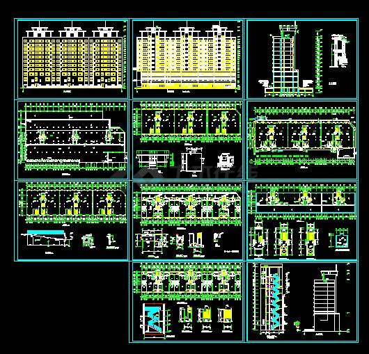 某小高层建筑设计CAD详情整套图纸-图一