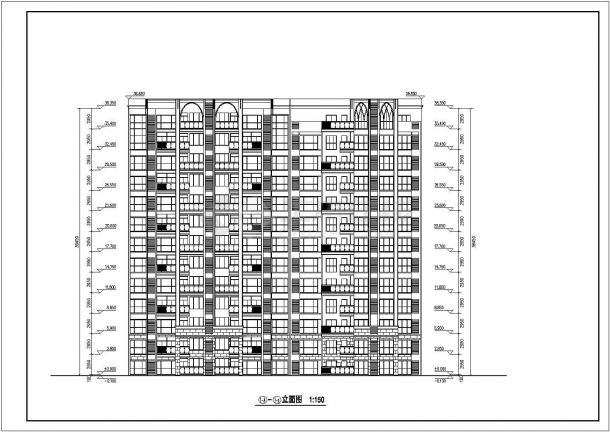 【四川】某小区13层框架结构高层住宅楼建筑施工图纸（含效果图）-图一
