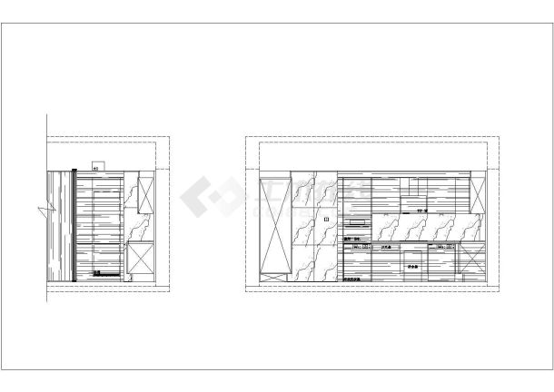 【上海】某现代风格两居室样板房装修施工图纸（含实景）-图二