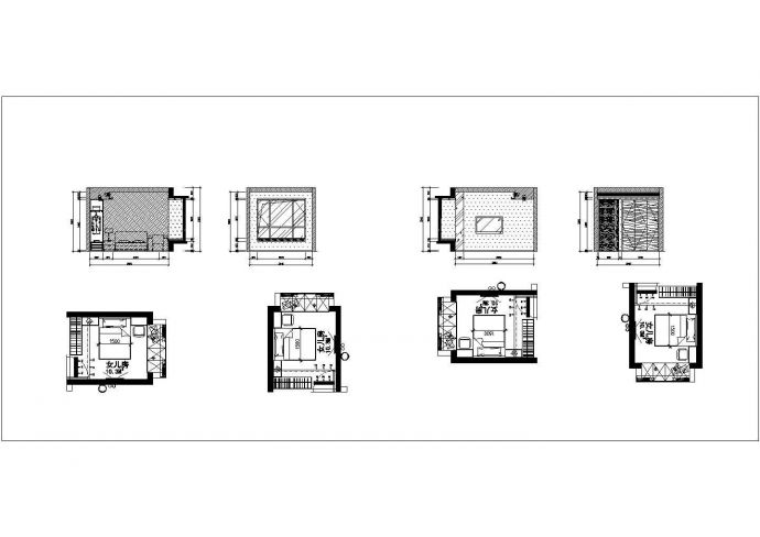 【广州】某商业中心中式风格六居室装修施工图（含效果）_图1