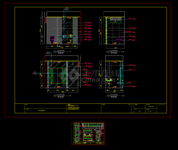 某家居小卫生间施工装修设计CAD平面图-图一