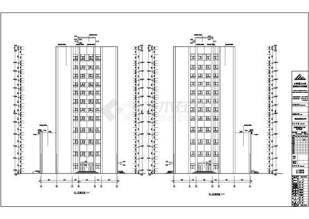 山西杜二坪矿12层生产任务楼建筑设计施工图-图二