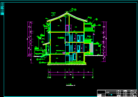 某中式经典高档多层别墅设计CAD图-图二