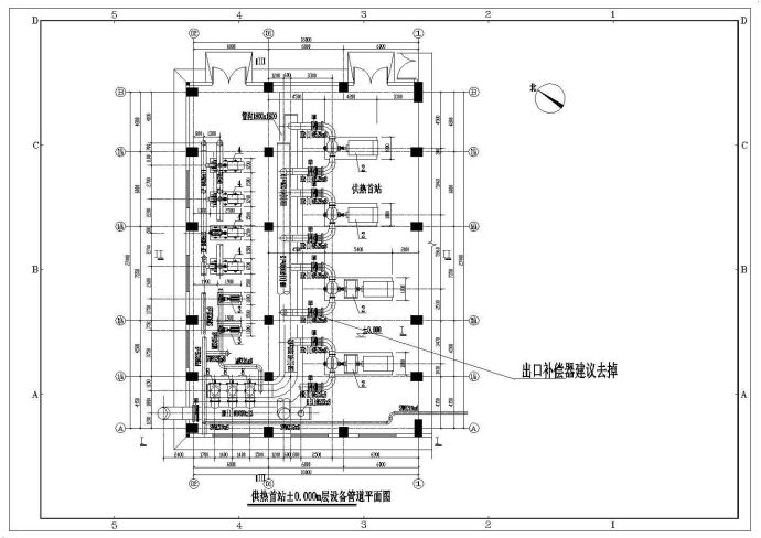 地下一层板式换热器换热站设计施工图_图1