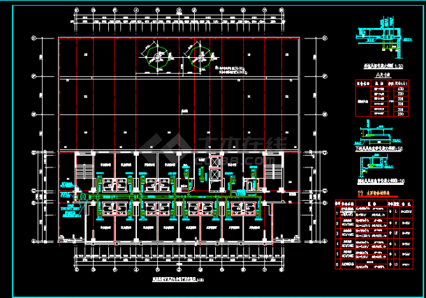 宾馆整套空调管线设计施工平面CAD图-图二
