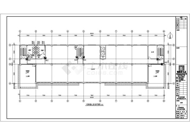 某地6层框架建筑办公楼全套建建筑结构施工图（电气+给排水）-图一