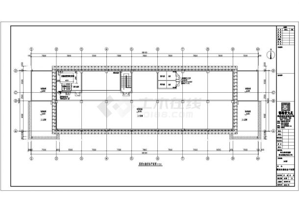 某地6层框架建筑办公楼全套建建筑结构施工图（电气+给排水）-图二