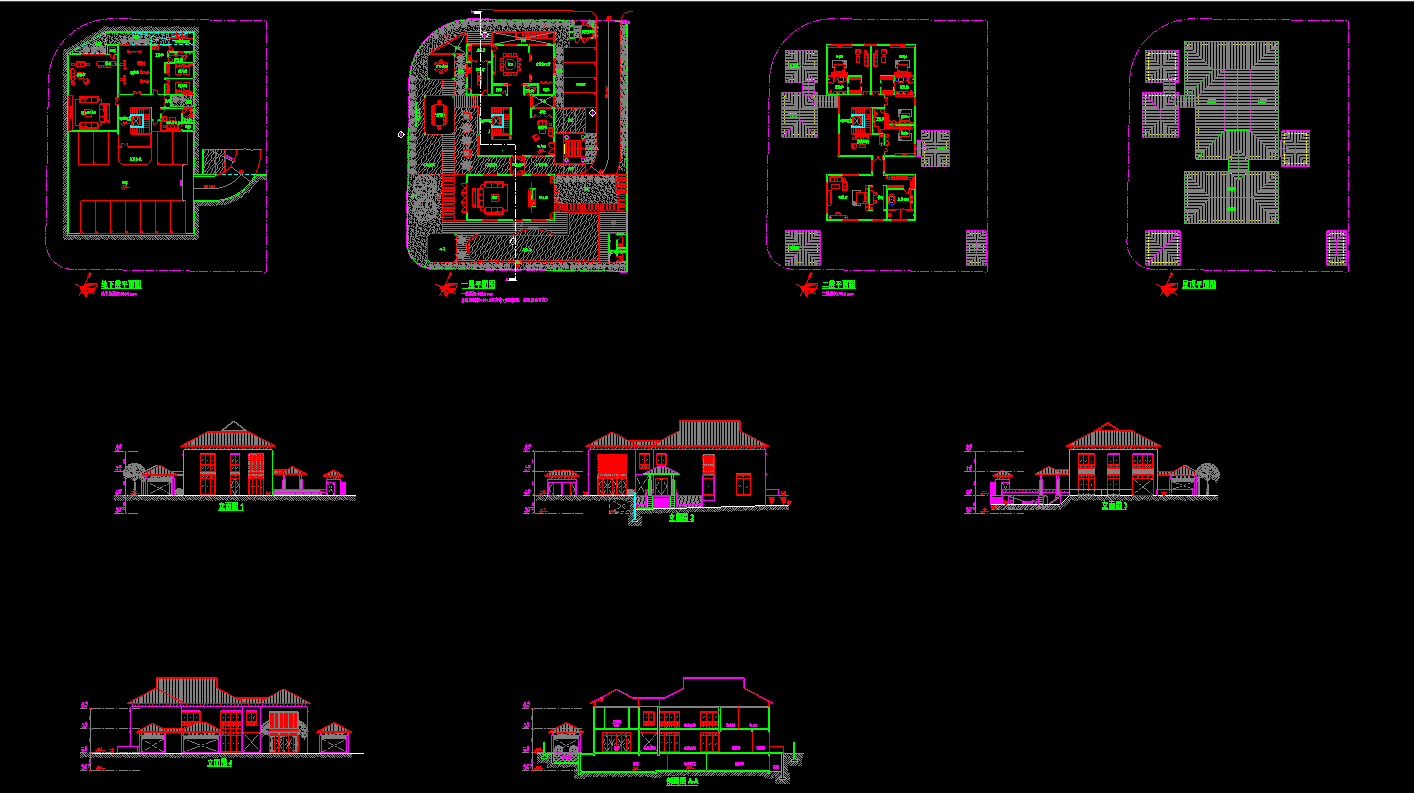 新加坡设计的豪华别墅建筑cad施工设计图